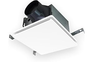 Aria Bathroom Exhaust Fan 100 CFM - 2 Sones Quiet Operation, Energy Efficient Motor, Easy Install, Modern Low-Profile Design 