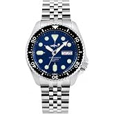 LURCAN Heimdallr Mens Automatic Diver Watch 200M Water Resistant Blue Black Dial 5-link/3-link