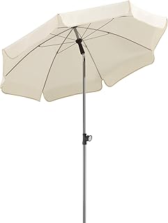 Schneider Sonnenschirm Locarno, natur, 150 cm rund, Gestell Stahl, Bespannung Polyester, 2 kg