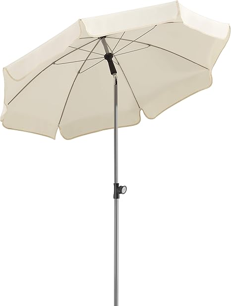 Schneider Parasol Locarno, Natural, Aprox. 150 cm Ø, 8 Piezas, Redondo