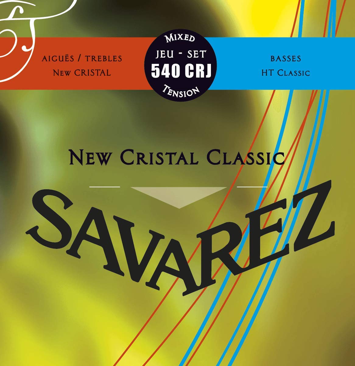 Savarez 540CRJ Strings set New Cristal HT medium Tension, Red, blue
