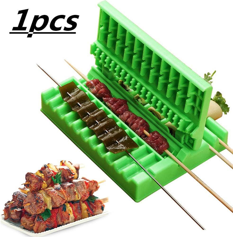 FWSS Easy Barbecue Kebab Maker,Quick Skewer Easy Barbecue Kebab Maker Meat Skewer Machine BBQ Grill Skewers 1PCS