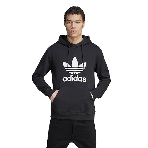 adidas Originals Men's Adicolor Classics Trefoil Hoodie, Black
