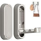 2Pcs Foldable Wall Hooks, Zinc Alloy Folding Hook Silver, Heavy Duty Folding Coat Hooks Wall Mounted for Hanging Coat Towels Bags Keys (Silver, 2 Pack)