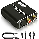 ORIKLON Optischer zu Cinch-Konverter, digitaler zu analoger Audio-Konverter, 192 kHz, DAC-Digital-Audio-Konverter mit optisch