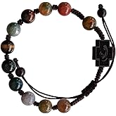 Sine Cera Multicolor Onyx & Jujube Wood Adjustable 8mm Rosary Bracelet
