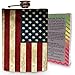 American Flag 8oz Stainless Steel Silver Metal Hip Flask Vintage USA Drinking Flasks for Whiskey Alcohol Liquor Spirits America Holidays Drinking - Colorful Gift Box