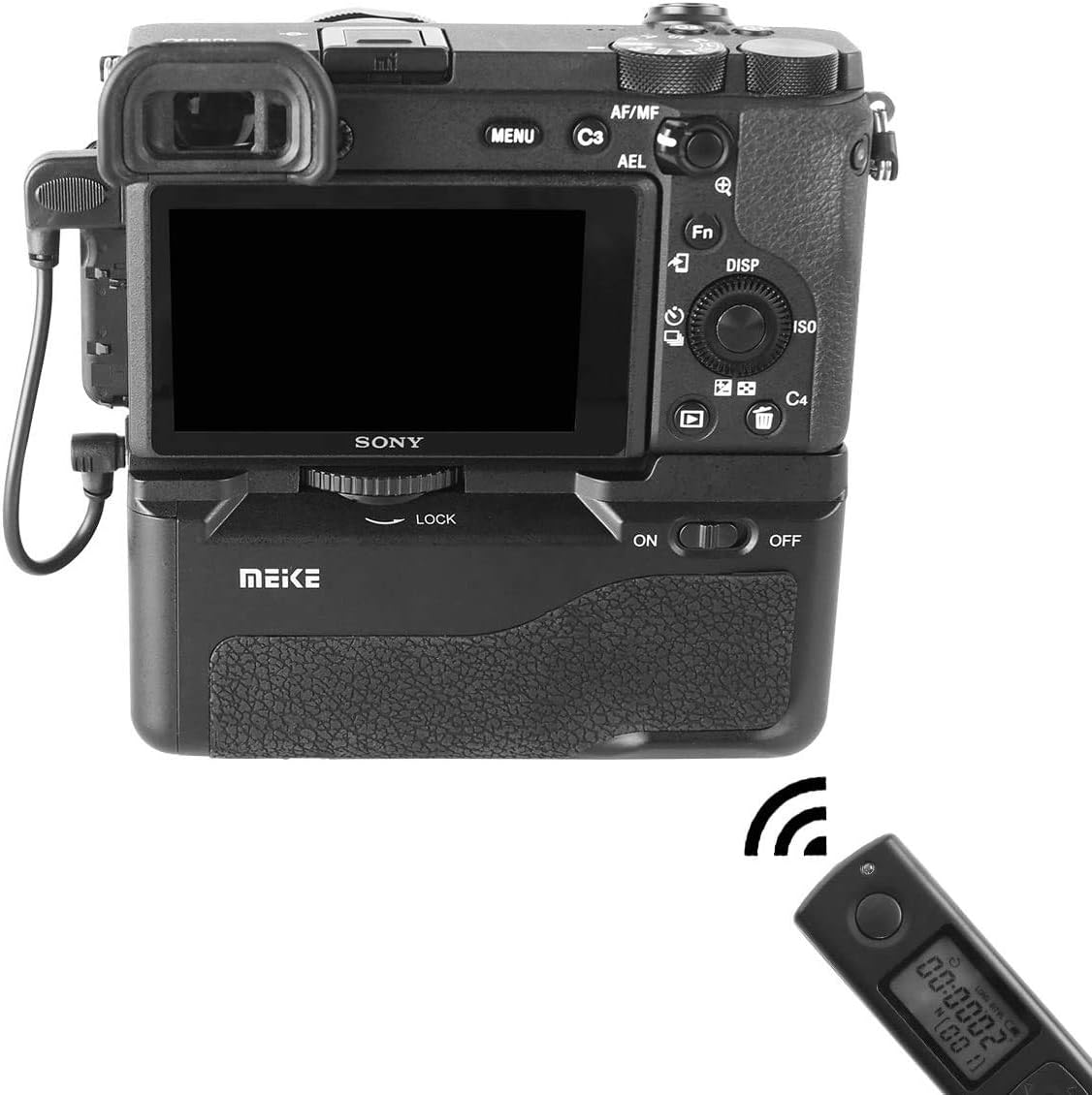 Meike MK-A6600 Pro Battery Grip Built-in 2.4GHZ Remote Controller Up to 100M to Control Shooting Vertical-Shooting Function for Sony A6600 Camera with Wireless Remote Control - Image 4