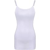 SATINIOR Women Cami Camisole Adjustable Spaghetti Strap Tank Top Basic Layering Long Tanks
