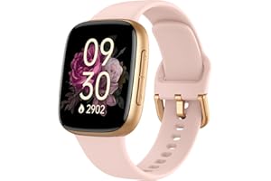 TENSKY Smart Watch for Women, 1.85" AMOLED Always-On Display Screen Smartwatch for iPhone & Android, 3ATM Waterproof Fitness Tracker with Bluetooth Call, Heart Rate/Sleep/SpO2 Monitor, 100+ Sport Modes