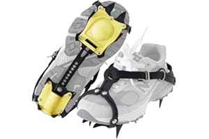 Nomadnia Crampons for Hiking Boots Men/Women, Unisex Spikes for Shoes, Shoe Traction Devices for Hiking, Snow Walking, Jogging, Universal Fit.