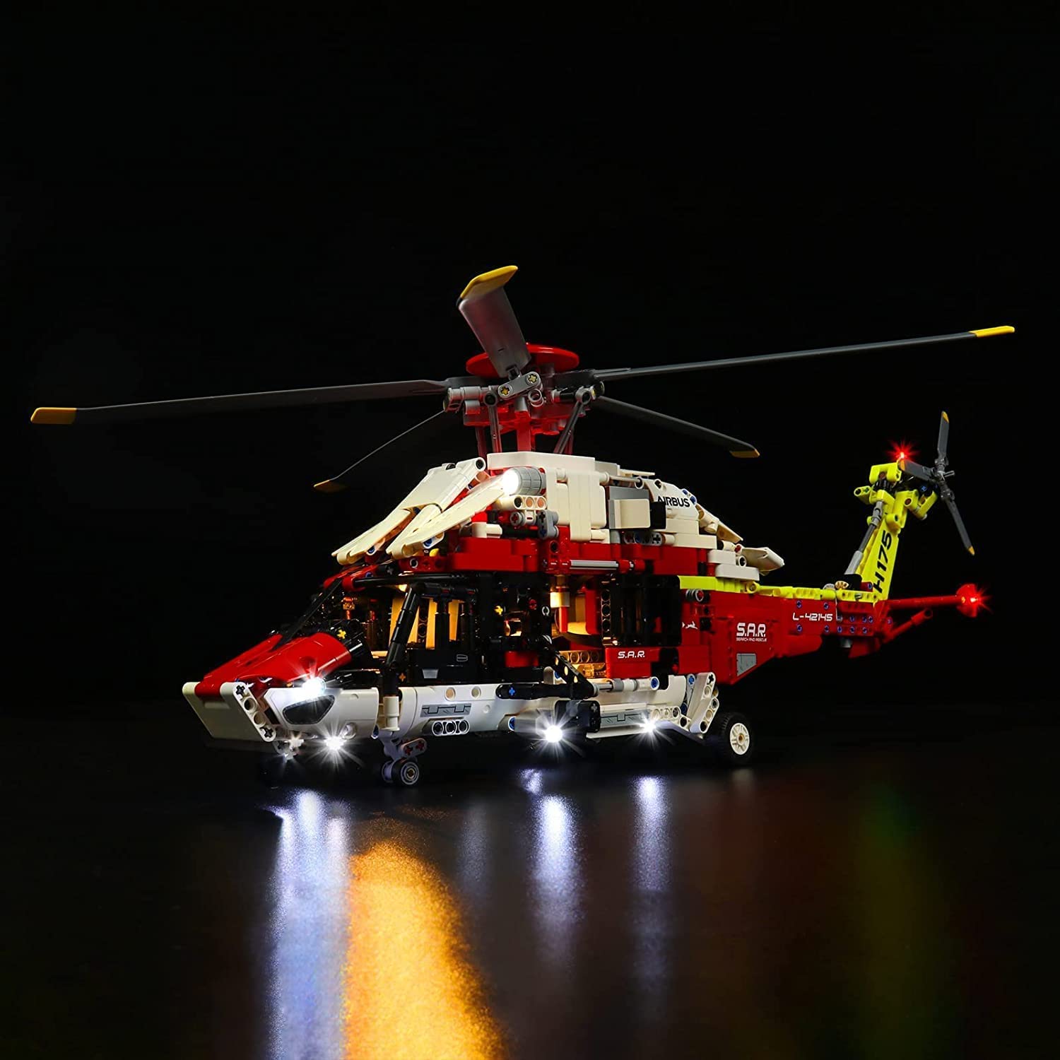 BrickBling LED Light Set for Lego 42145 Technic Airbus H175 Rescue Helicopter, LED Lighting Set for Lego Airbus H175 Rescue Helicopter