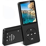 AGPTEK A02 8GB MP3 Player, 70 Hours Playback Lossless Sound Music Player, Supports up to 128GB, Black