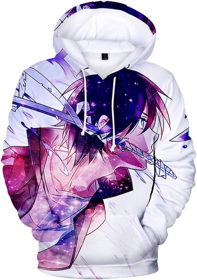 TINGYUANO Noragami Anime Pattern 3D Printed Pullover Hoodie Unisex Plus Size Outwear Sweatshirt