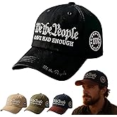 ruwanol We The People Hat, We The People Have Had Enough Hat, Embroidered 1776 Star Badge Hat, Patriotic Themed