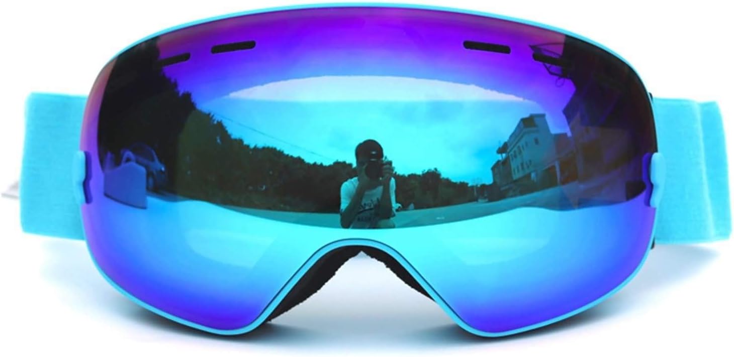 Adisaer Bicycle Goggles Clear Ski Goggles Adult Double AntiFog ski