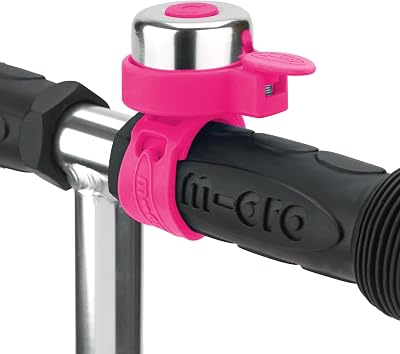 Micro Plain Handlebar Bell Pink – Loud Waterproof Kids Scooter Bike Accessory
