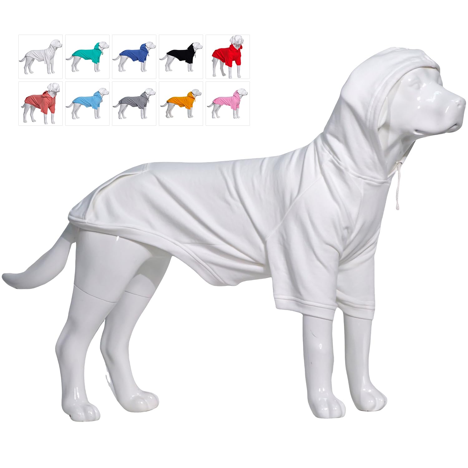 Lovelonglong Pet Clothing Dachshund Dog Clothes Coat Hoodies Winter Autumn Sweatshirt for Dachshund Dogs 10 Colors 100% Cotton 2018 New (D-L, Off-White)
