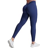YEOREO Liz Scrunch Workout Leggings for Women High Waisted Butt Lifting V Back Waist Seamless Gym Yoga Leggings