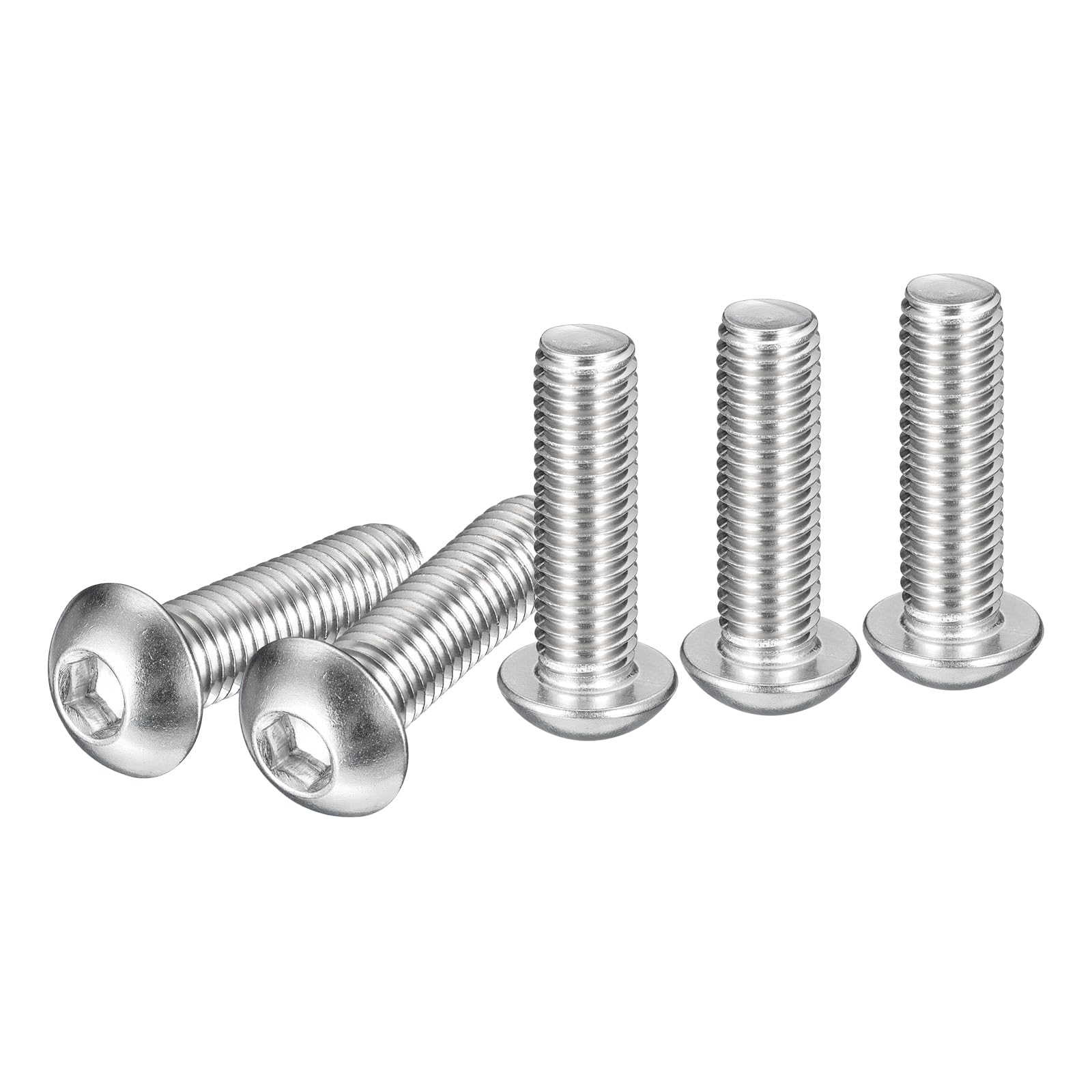 DTGN M10-1.5x35mm Button Head Socket Cap Screws - 10Pack - Good for Machine - 304 Stainless Steel 18/8 - Hex Drive Full Thread Fasteners — image 1