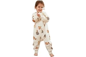 MICHLEY Flannel Baby Sleeping Bag Unisex Pajamas, Long Sleeve Zipper Wearable Sleeping Sack for Autumn Winter Boys Girls