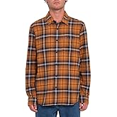 Volcom Men's Caden Plaid Long Sleeve Flannel Shirt – Classic Fit, Button-Front, Soft Brushed Cotton
