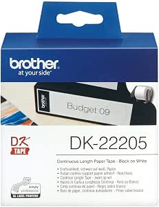 Brother DK22205 DK etiqueta (62 mm x 30 m) : Electrónica - Amazon.com