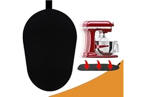 Owowong Sliding Mat for Kitchenaid Mixer, Mover Slider Mat Pad for 5-8 Qt Bowl Lift Stand Mixer, Kitchen Appliance Slider Mat Compatible with Professional 600 Stand Mixer with White Cord Organizer