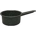 Granite Ware Saucepan, Speckled Black - Durable Non-Stick Cookware Essentials, Graniteware Pot for Sauces & Soups - Scratch-Resistant & Even Heating Distribution (1-Quart)