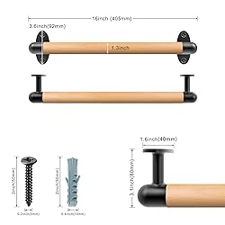 SELEWARE 16 Inch Wood Handrail Indoor Stairs