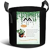 ADORMA 12 Packs 3 Gallon Grow Bags, Heavy Duty 300G Thickened Nonwoven Fabric Plant Pots with Handles