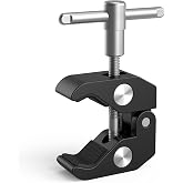 SMALLRIG Super Clamp with 1/4 and 3/8 Thread for Cameras, Lights, Umbrellas | for Hooks / Shelves / Plate Glass / Gross Bars