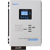 Ampinvt 1200W Pure sine Wave Solar Inverter 12V DC to 120V AC for Home Backup,Off-Grid Living,Built-in 40A MPPT Solar Controller,Solar &amp; AC Input Charger,Compatible with Lifepo4 Battery