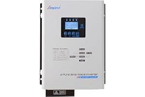 Ampinvt 1200W Pure sine Wave Solar Inverter 12V DC to 120V AC for Home Backup,Off-Grid Living,Built-in 40A MPPT Solar Controller,Solar & AC Input Charger,Compatible with Lifepo4 Battery