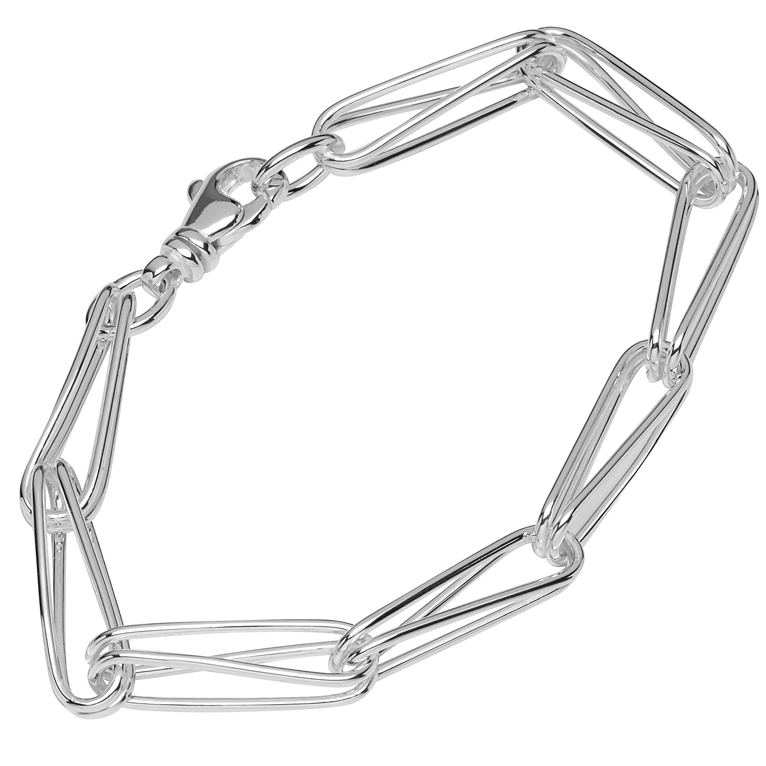 NKlaus bracelet 925 sterling silver 21cm designer chain ladies designer bracelet chain new 12742