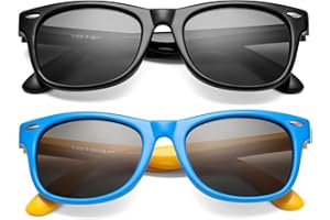 NULOOQ Kids Polarized Sunglasses for Boys Girls – TPEE Unbreakable Flexible Frame 100% UV Protection Age 3-8