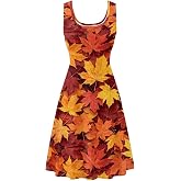 Cjfognsoa Sexy Sleeveless A-Line Dresses for Women Tank Top Dress with Pockets XS - 4XL