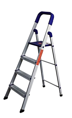 Truphe Aluminium 4 Step Ladder Home Pro 4 Step + 7 Year warranty