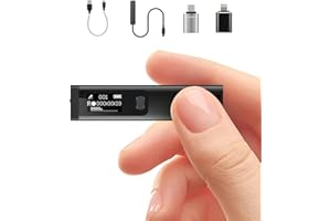 AKALULI Mini Magnetic Digital Voice Recorder - 1536Kbps Voice Activated Recorder with Noise Reduction, 64GB Audio Recorder for Lectures Meeting Interviews, Tape Recorder Portable Mini with USB, MP3 Player