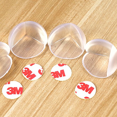Wecando 20 PCS Medical Grade Clear Baby Corner Guards (Ball Shape, Matte Finish) - Baby Proofing Corner Protector - Child Proof Corner Cover Corner Bumpers - Baby Safety Corner Guards - Thumbnail 5