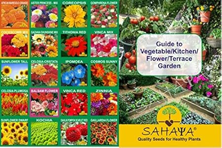 SAHAYA Flower Seeds With Instruction Guide Booklet(20 Varieties)(4190 + Seeds)