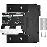 DC Circuit Breaker 36V to 250V Large Current Max 150A Black Color DIN Rail Mounting 2 Poles Thermomagnetic Short Circuit Overload Protector Solar Panel Battery Switchs (150A)