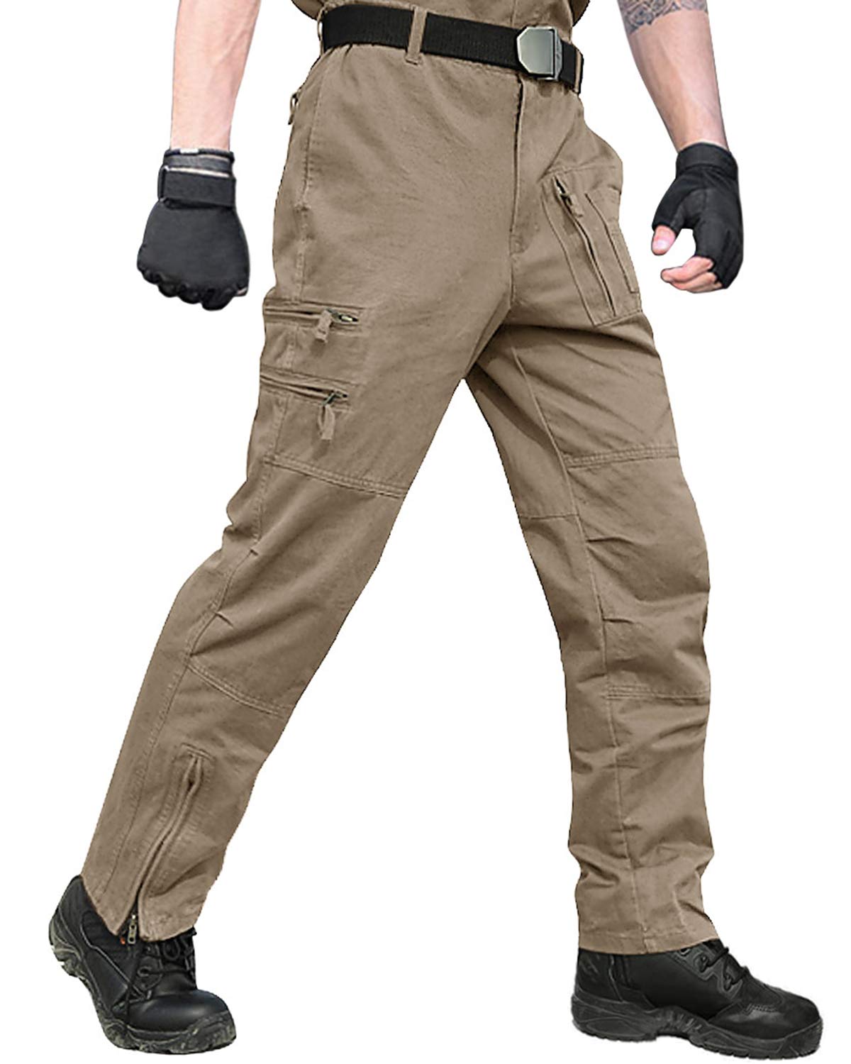 品質は非常に良い メンズ ミリタリーパンツ カーゴ アウトドア タクティカル ワークパンツ メンズ Tacvasen ベルトなし 36 カーキ 36 カーキ B07m69pv84 感謝価格 Www Aiq Aiq Com Mx
