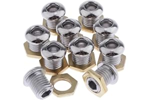 Gazechimp Drum Part 1/2" Chrome with Gaskets Set for Bass Tom Snare Drum Kit