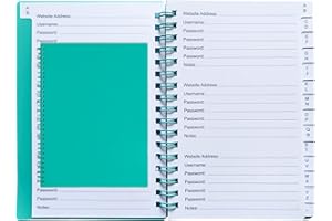 UtyTrees Password Book with Alphabetical A-Z Tabs, Password Keeper & Password Notebook for Home or Office Record All Your Passwords, Never Forget Your Passwords, 6 x 4'', 118 Pages, Green