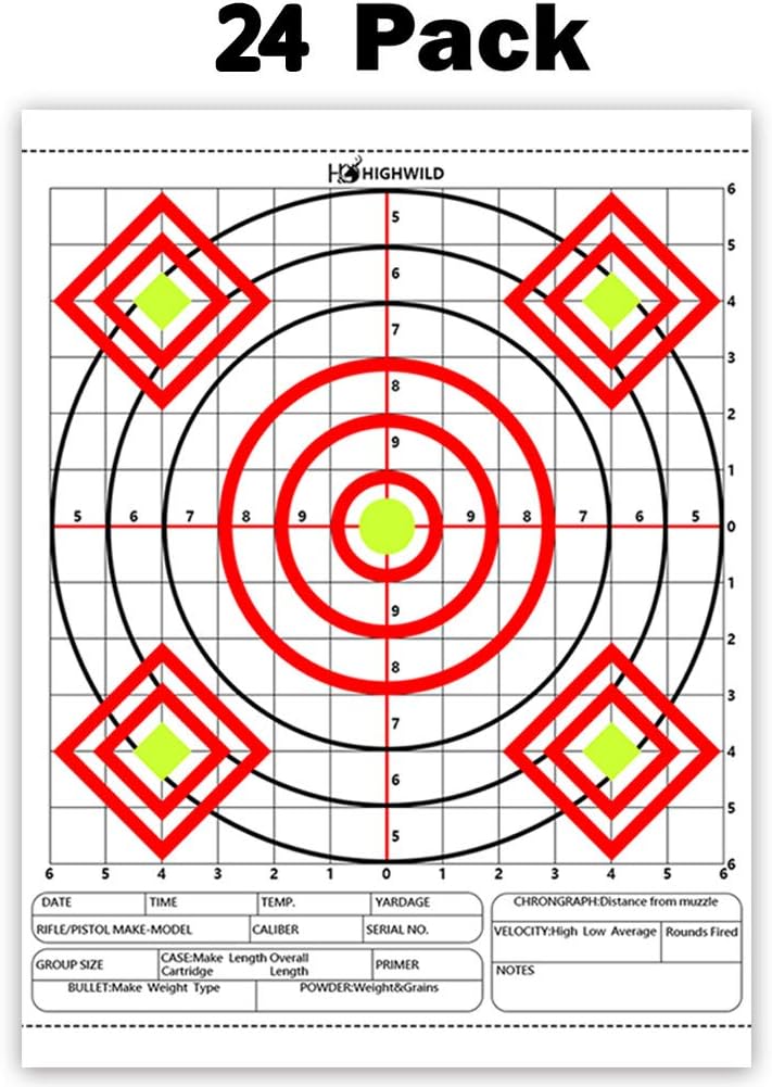Highwild Adjustable Steel Paper Target Stand with 8 Clips : Sports & Outdoors
