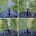 Solar Fountain Pump, 1.4W Free Standing Water Fountain Pump Kit with 4 Different Spray Pattern Heads for Bird Bath, Fish Tank, Small Pond and Garden