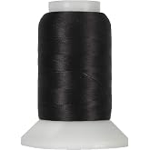 ThreadArt Wooly Serger Thread, Nylon 1000m, Black 9228 | Stretchy textured nylon serger thread for knits, swimwear, lingerie and soft seams. Great for loopers and coverstitch.