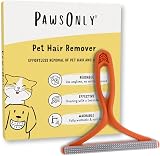 PawsOnly Pet Hair Remover Double-Sided Plastic Brush Orange