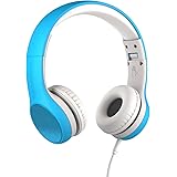 New! LilGadgets Connect+ Style Kids Premium Volume Limited Wired Headphones with SharePort and Inline Microphone (Children, T
